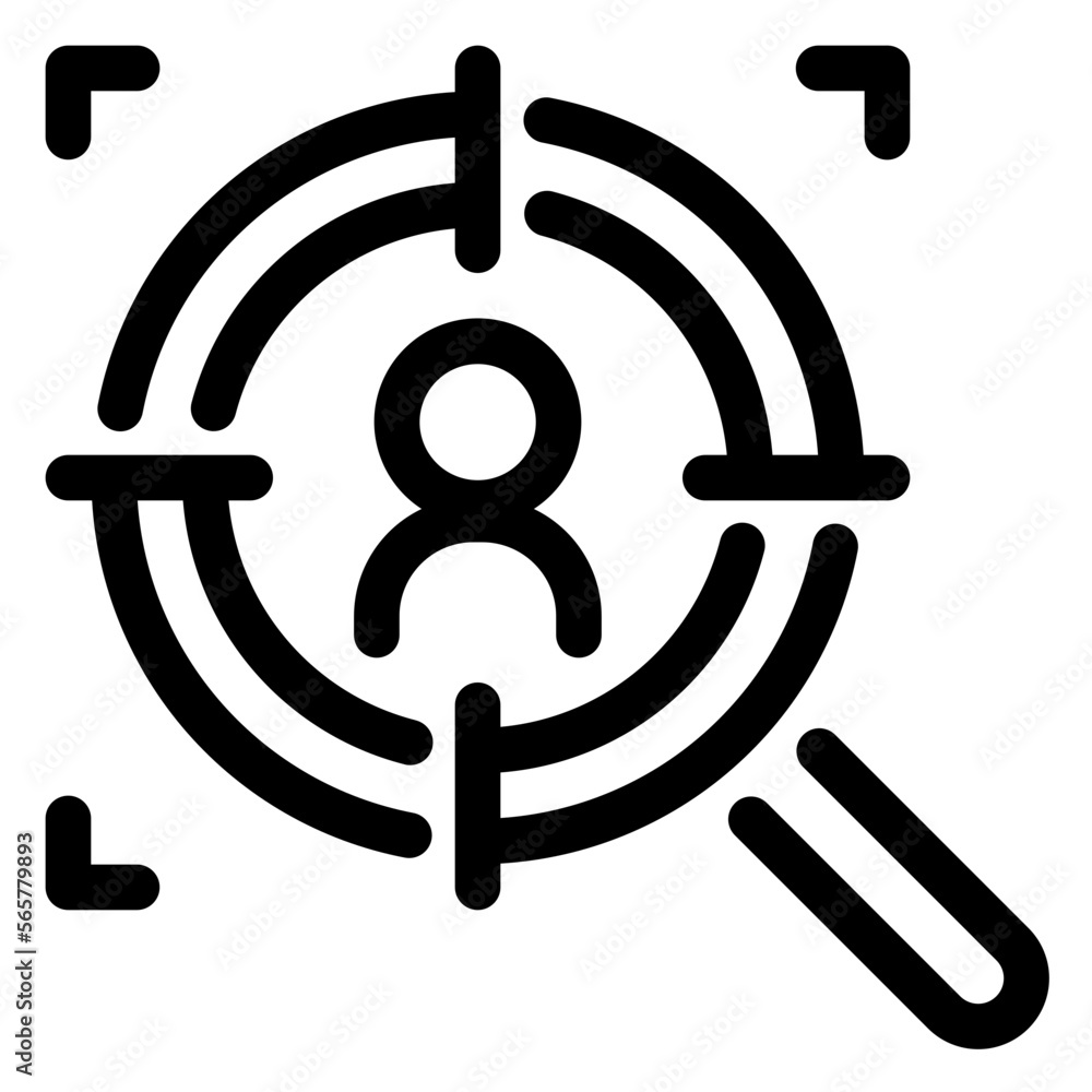 Target audience line icon Target audience line icon