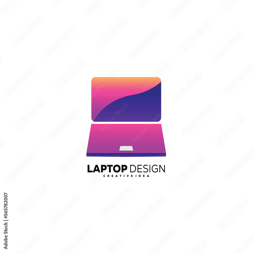 laptop design logo modern style icon laptop design logo modern style icon