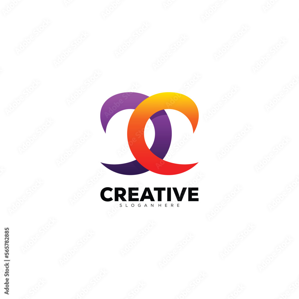 letter c logo abstract design gradient color letter c logo abstract design gradient color