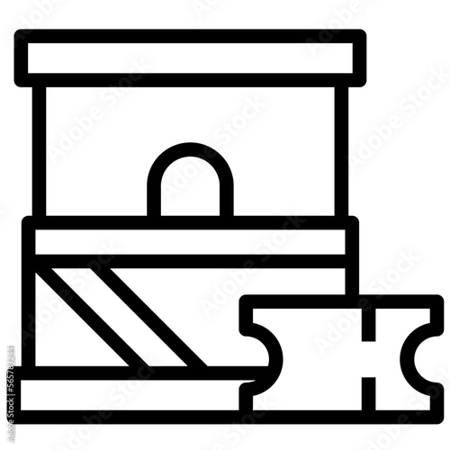 Ticket counter line icon