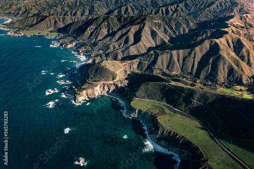 Aerial of Big Sur Coastline