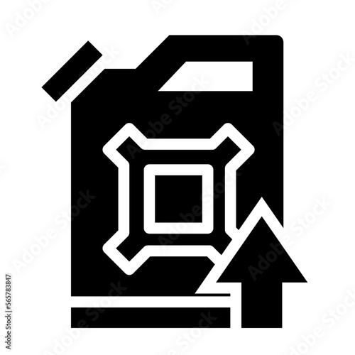 Oil price glyph icon