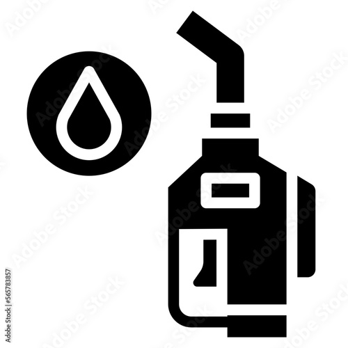Oil pump glyph icon