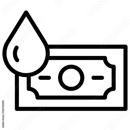 Oil price line icon