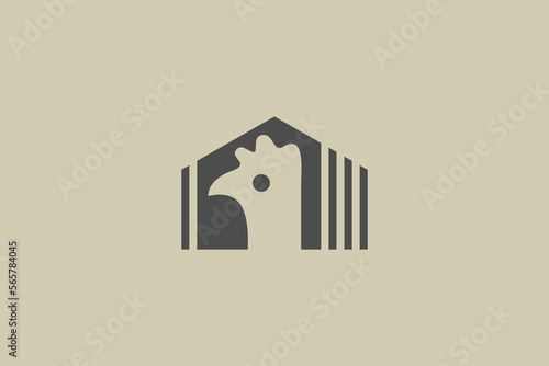 Illustration vector graphic of chicken farm house