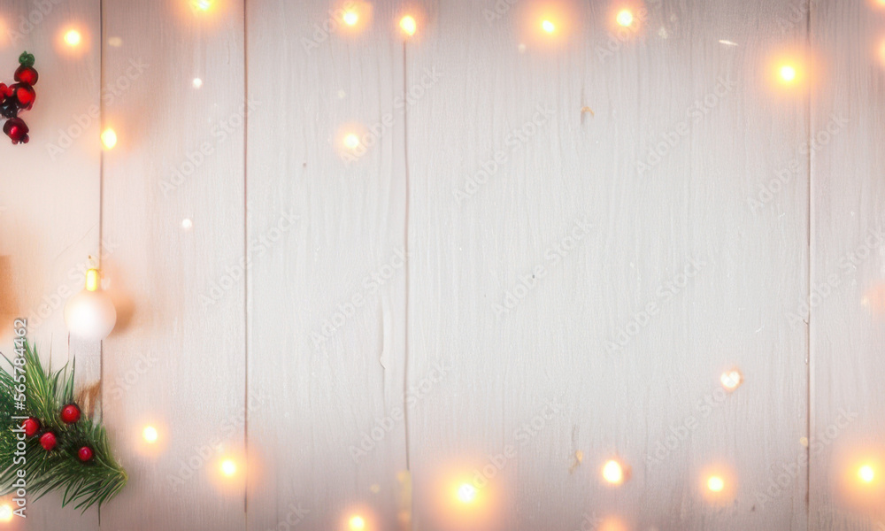 Christmas background with lights created with generative AI Christmas background with lights created with generative AI