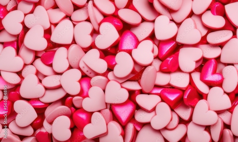 heart shaped candy created with generative AI heart shaped candy created with generative AI