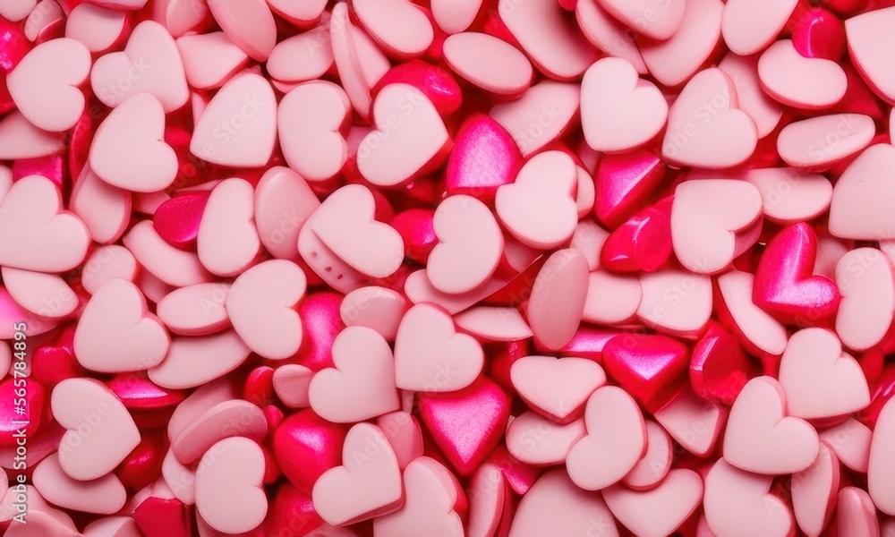 heart shaped candy created with generative AI