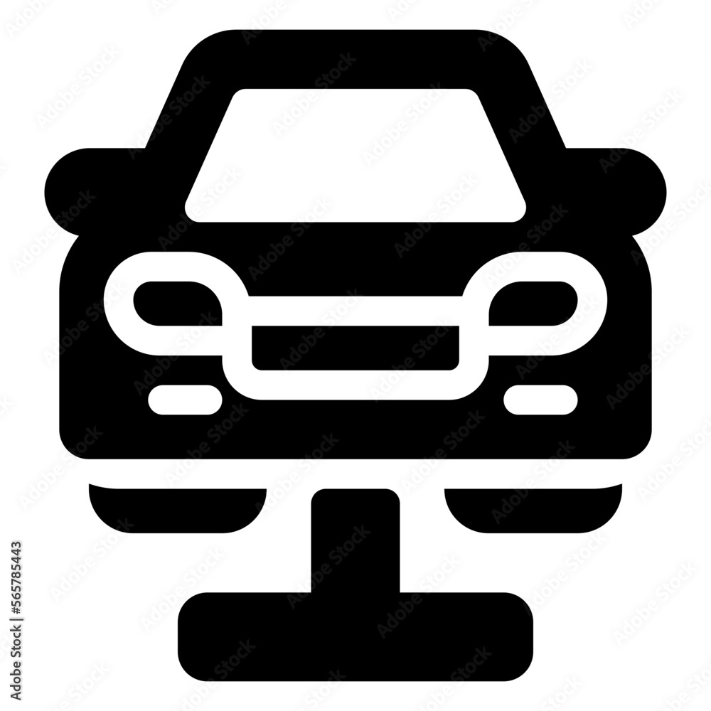 Car jack glyph icon Car jack glyph icon