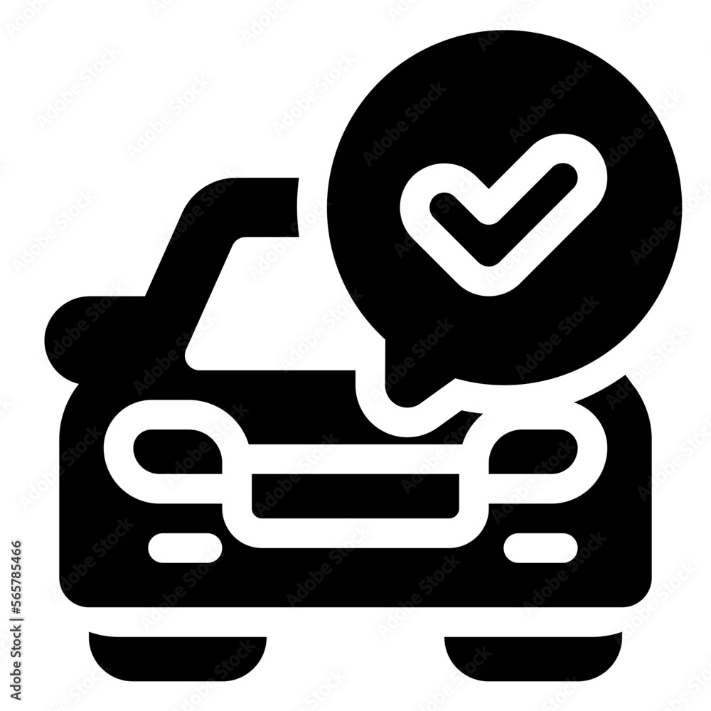 Car service done glyph icon Car service done glyph icon
