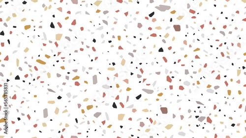 terrazzo texture vector seamless with white wallapaper