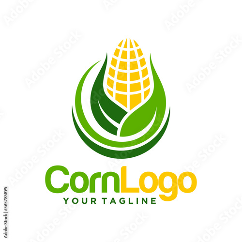 Agriculture Logo Template Design. Corn icon, Sign or Symbol. farm. Vector flat design