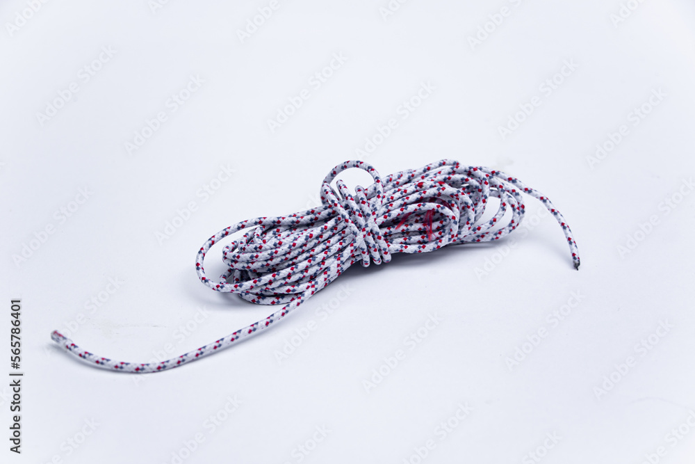 white paracord with red and blue patches, parachute cord white paracord with red and blue patches, parachute cord