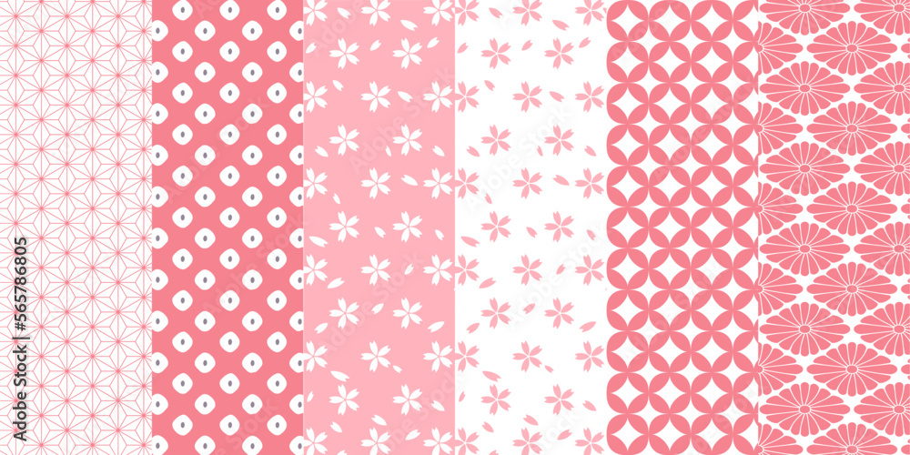 和柄　文様　水彩　背景