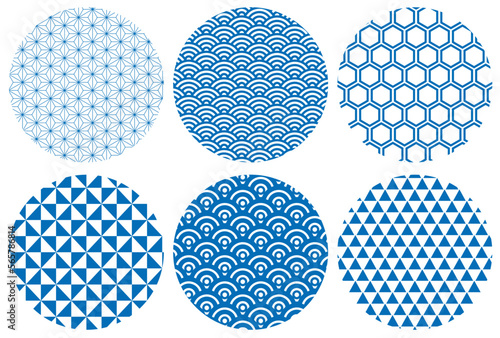 和柄　文様　水彩　アイコン