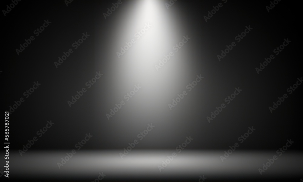 spotlight on the wall black background created with generative AI spotlight on the wall black background created with generative AI