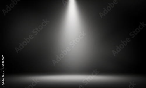 spotlight on the wall black background created with generative AI