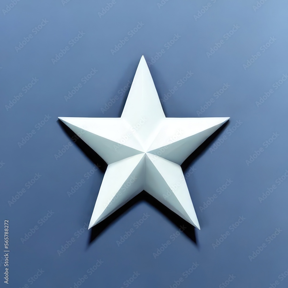 Obraz premium star on blue background. Generative AI.