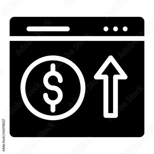 monetization glyph icon