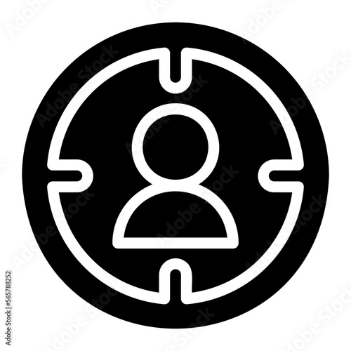 target audience glyph icon