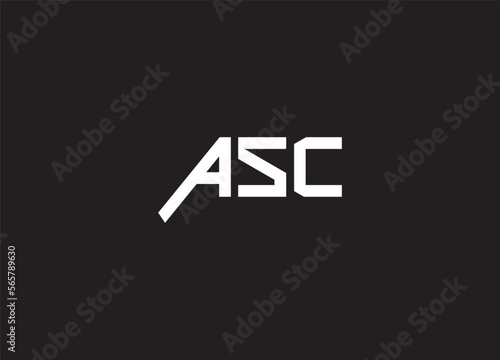 ASC  logo initial letter template design