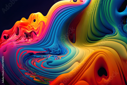 Multicolor fluid wallpaper
