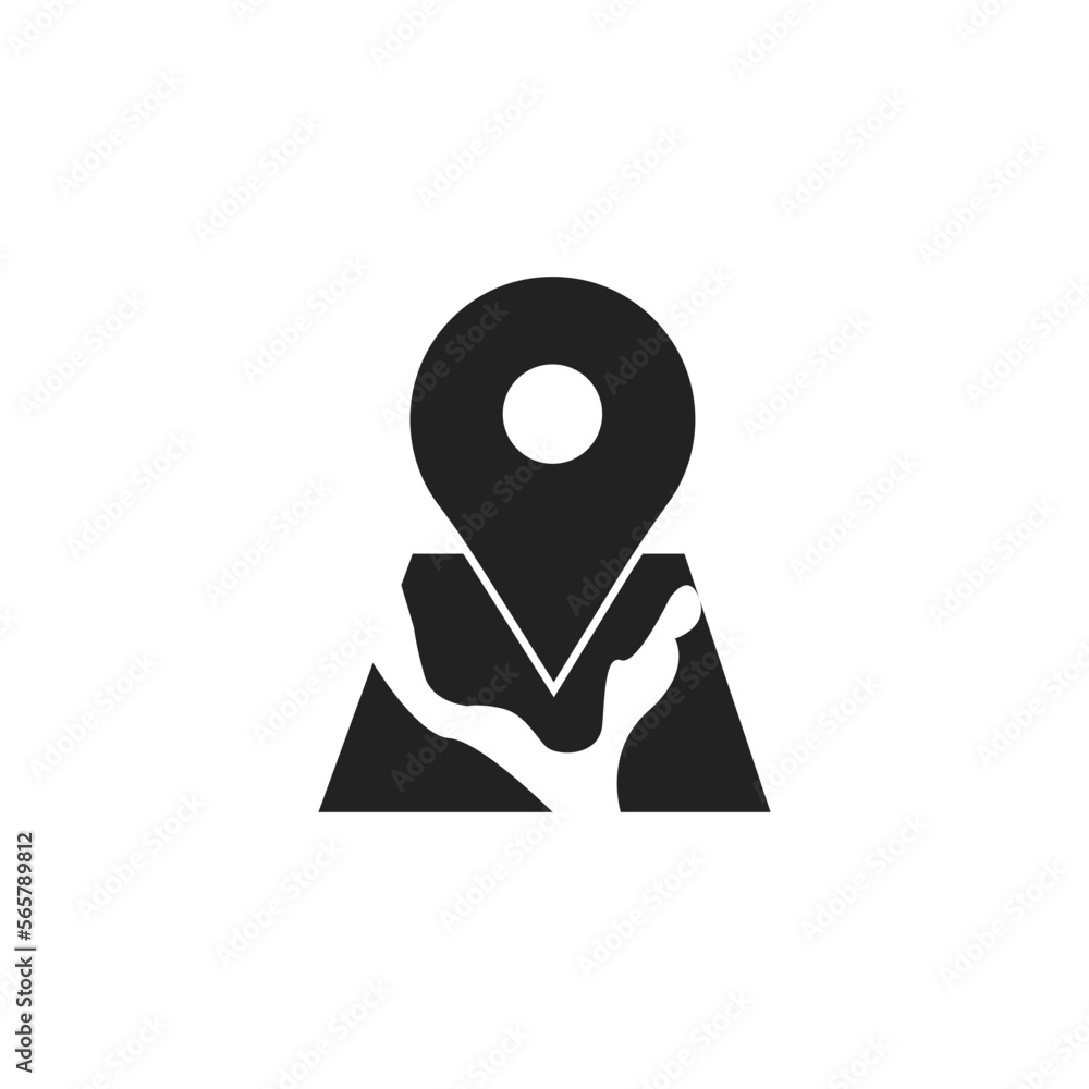 vector icon location, map isolated on white background vector icon location, map isolated on white background