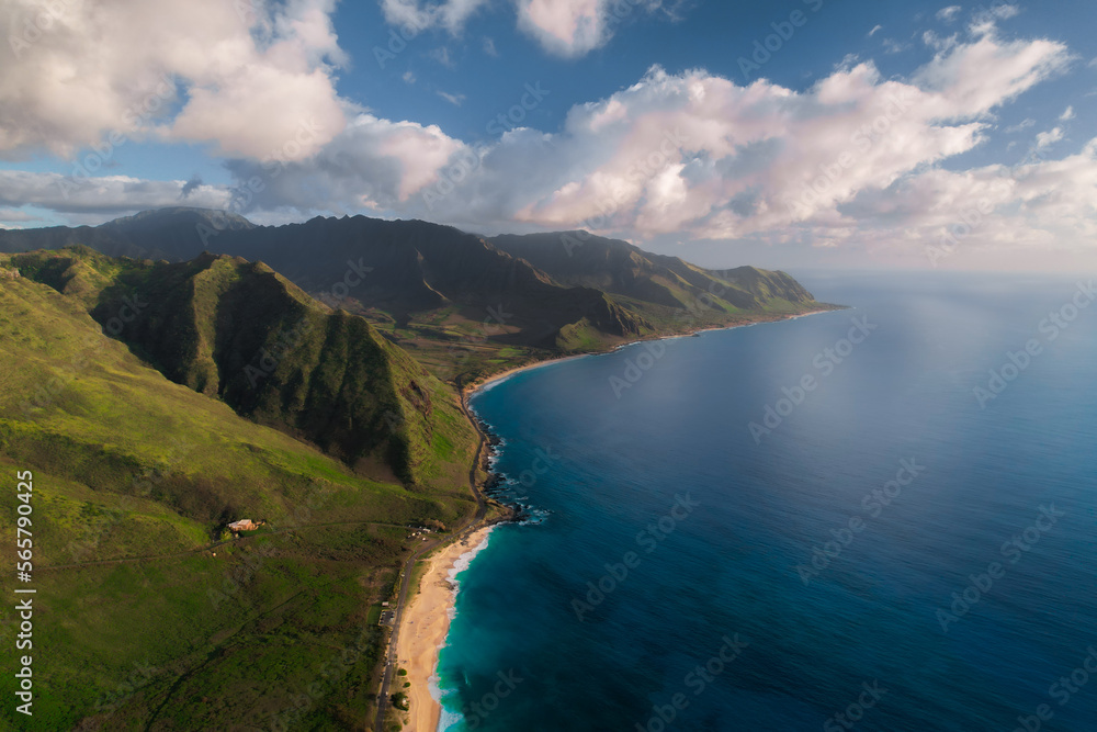 Hawaii  coast landscape aerial view