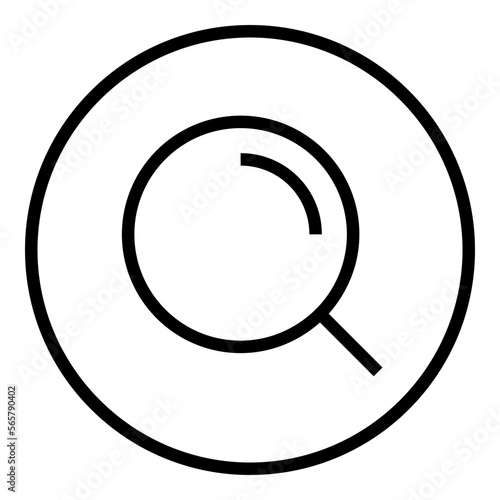 Search Circular line icon