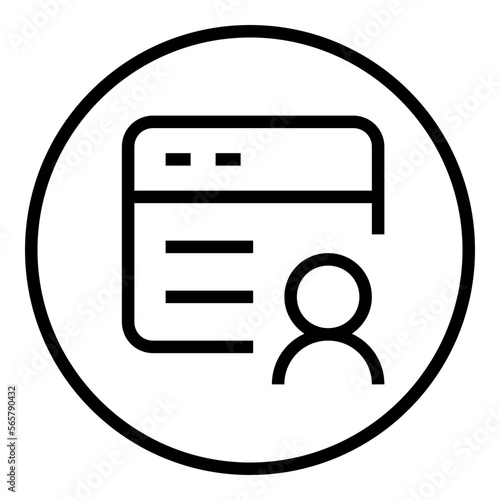 Web Visitor Circular line icon