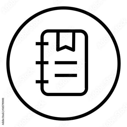 Bookmark Circular line icon