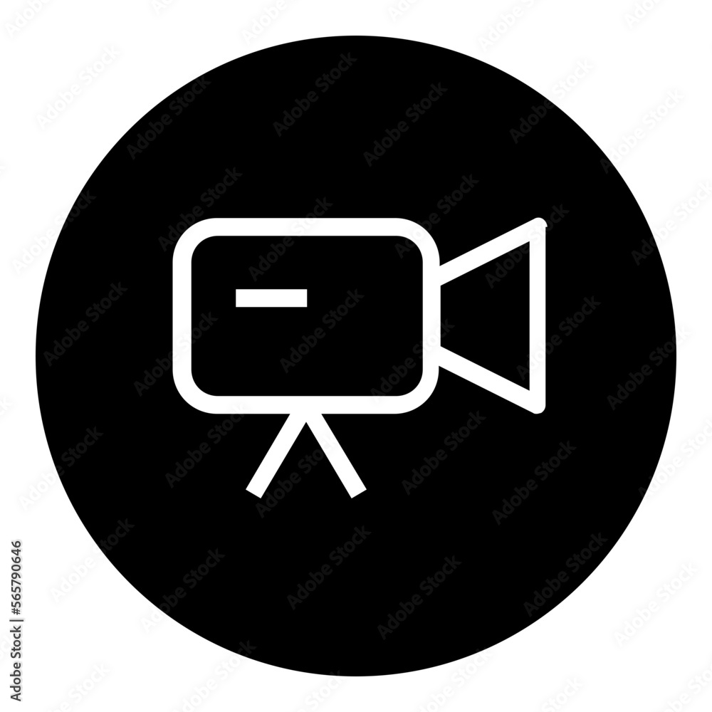 Video Recording Circular glyph icon Video Recording Circular glyph icon