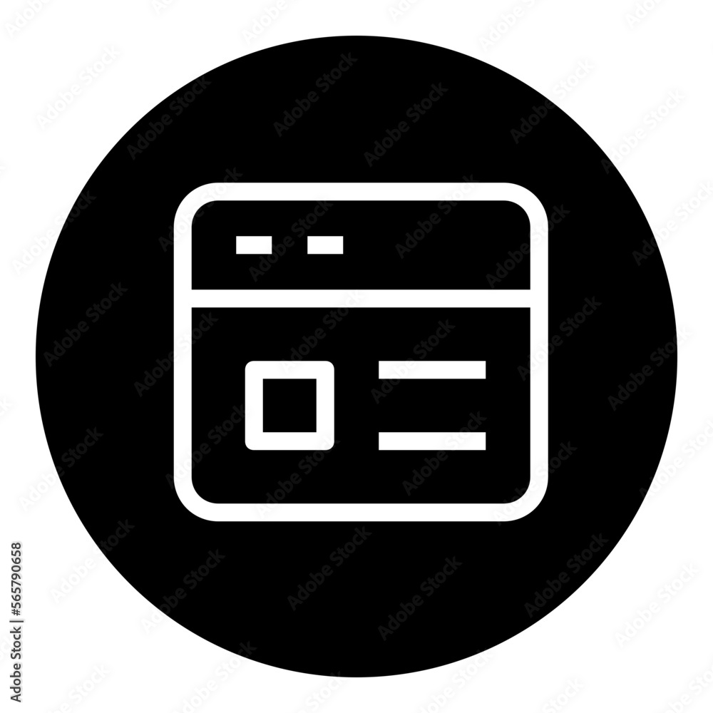 Window Circular glyph icon Window Circular glyph icon