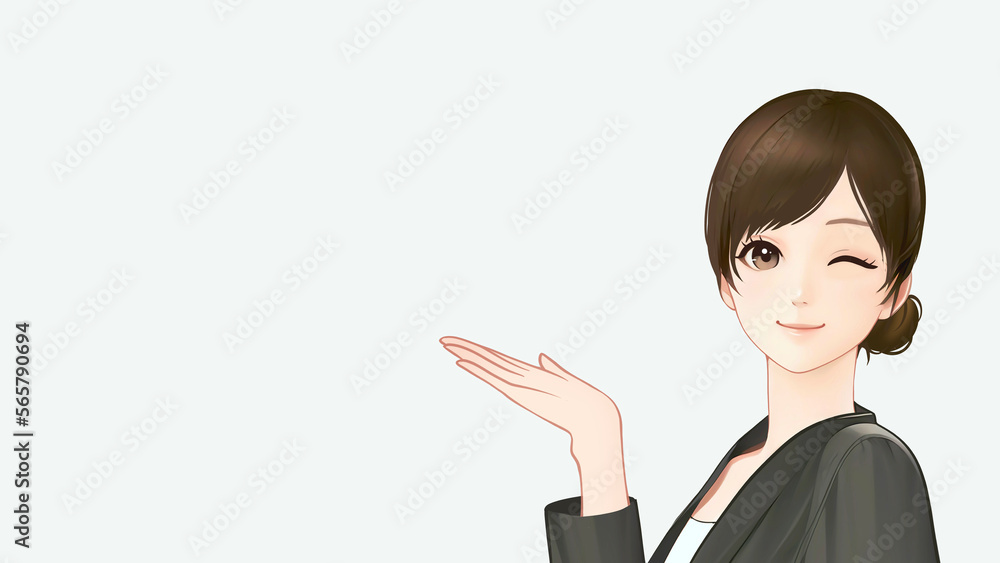 スーツの女性/OL/会社員/リクルート/就職活動/教員/店員/説明/解説/案内/受付/講師/女性のイラスト素材 スーツの女性/OL/会社員/リクルート/就職活動/教員/店員/説明/解説/案内/受付/講師/女性のイラスト素材