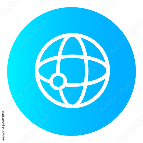 Global Network Circular gradient icon
