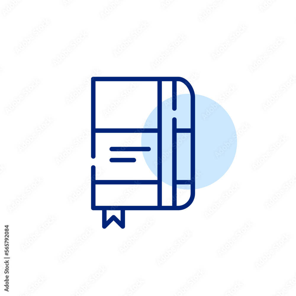 Planner notebook icon. Pixel perfect, editable stroke art 