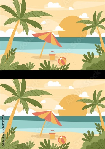 set of tropical banners