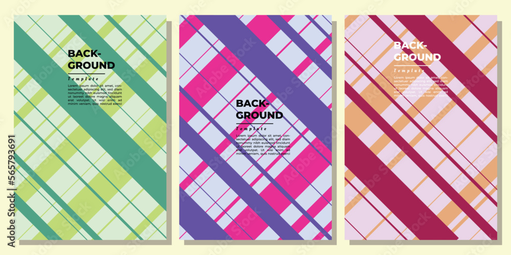 Abstract geometric background template set copy space for poster, banner, flyer, booklet, cover, or leaflet