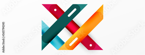 Background overlapping lines. Dynamic lines abstract wallpaper. Straight lines composition vector illustration for wallpaper banner background or landing page