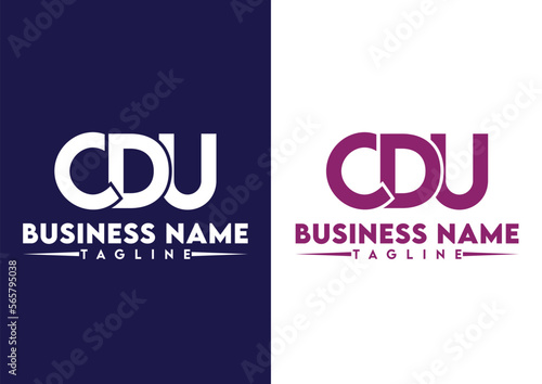 Letter CDU logo design vector template, CDU logo photo