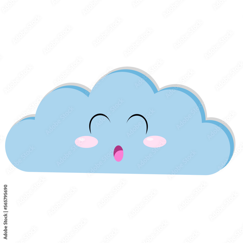 Cute kawaii cloud for decorating children's goods, vector Cute kawaii cloud for decorating children's goods, vector