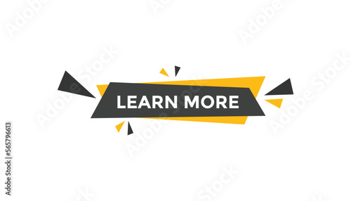 Learn more button web banner templates. Vector Illustration