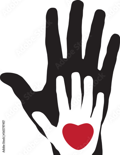 Wallpaper Mural Vector Hands and Heart Torontodigital.ca