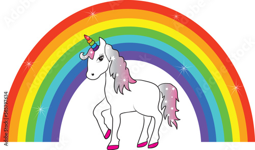 Vector Rainbow Unicorn