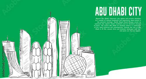 Abu Dhabi city vector art