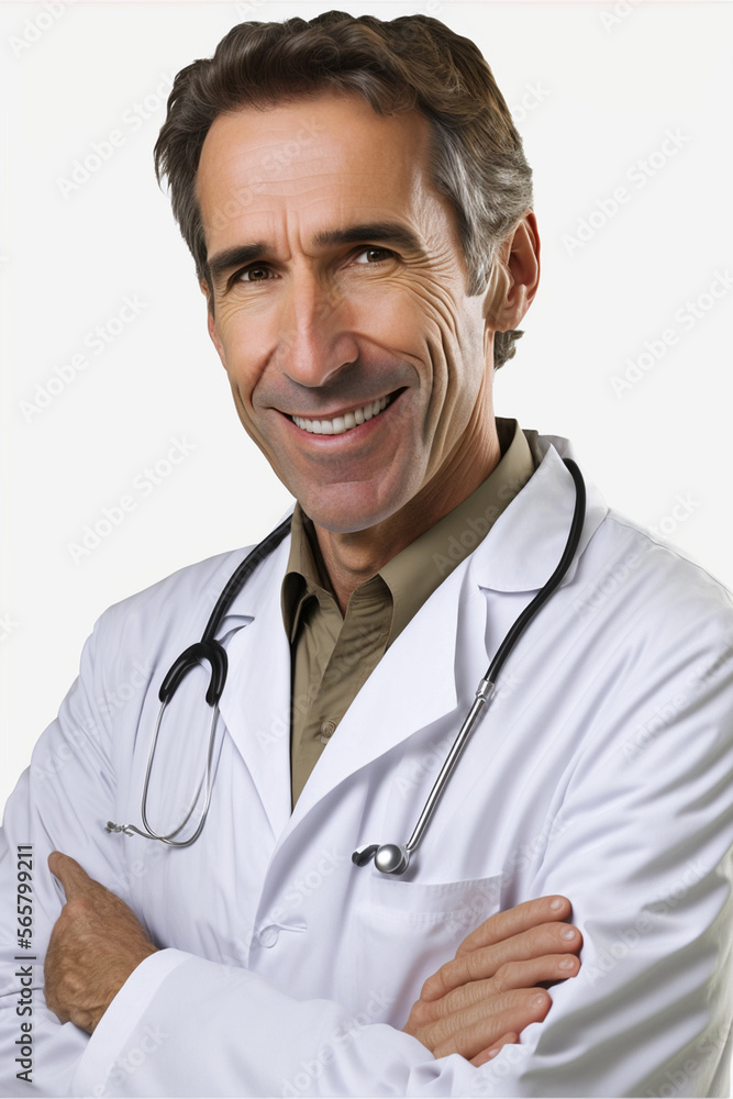 Portrait of a beautiful doctor in front of a screen (AI Generated) Portrait of a beautiful doctor in front of a screen (AI Generated)
