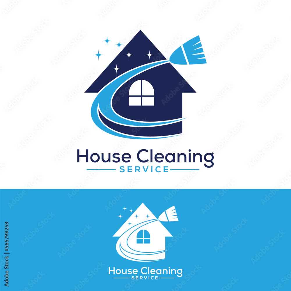 House Cleaning Service logo design, Concept for Home and Building House Cleaning Service logo design, Concept for Home and Building