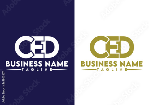 Letter CED logo design vector template, CED logo