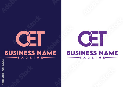 Letter CET logo design vector template, CET logo