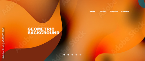 Flowing gradient colors and round elements and circles. Vector illustration for wallpaper, banner, background, leaflet, catalog, cover, flyer